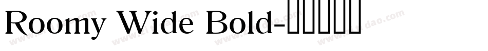 Roomy Wide Bold字体转换